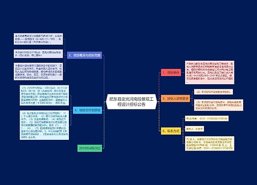 肥东县定光河南段景观工程设计招标公告