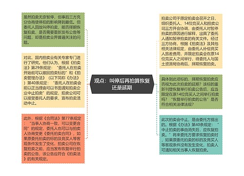 观点：叫停后再拍算恢复还是延期