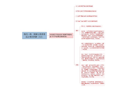 每日一练：国家公务员考试之常识判断（53）