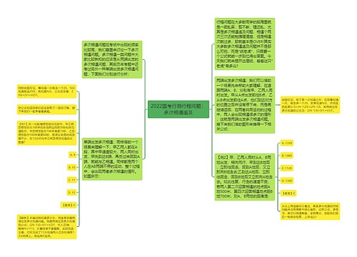 2022国考行测行程问题：多次相遇追及