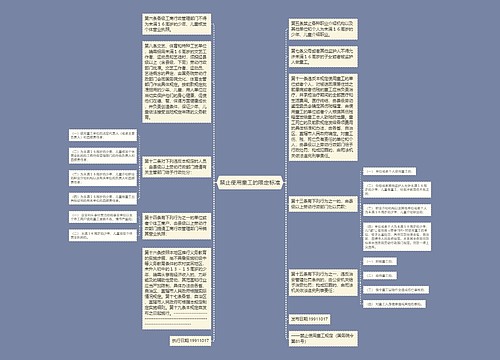 禁止使用童工的限定标准