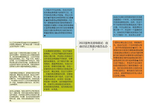 2022国考无领导面试：自由讨论之我是少数怎么办？