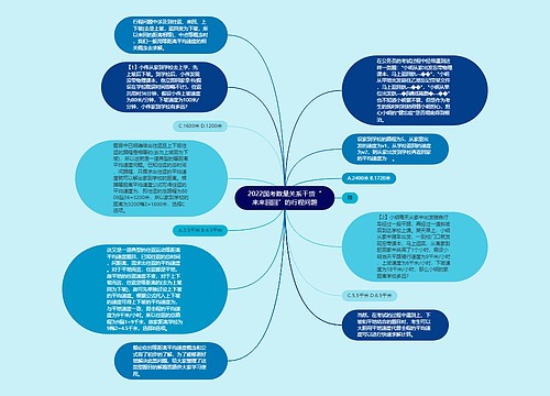 2022国考数量关系干货“来来回回”的行程问题