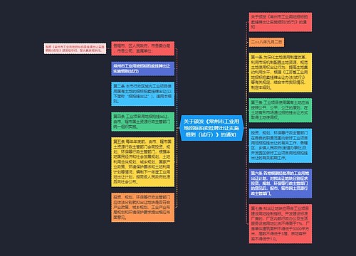 关于颁发《常州市工业用地招标拍卖挂牌出让实施细则（试行）》的通知 