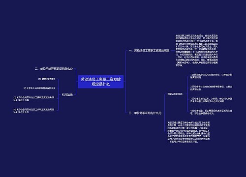 劳动法员工离职工资发放规定是什么