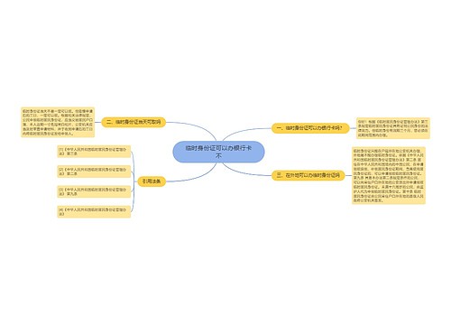 临时身份证可以办银行卡不