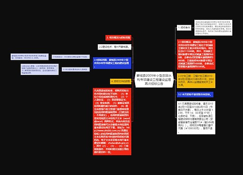 蒙城县2009年小型农田水利专项建设工程建设监理再次招标公告