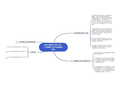 北京市病假工资怎么算，工伤病假工资只发底薪合理吗