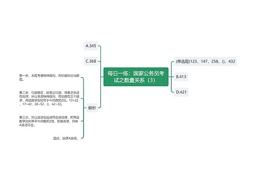 每日一练：国家公务员考试之数量关系（3）