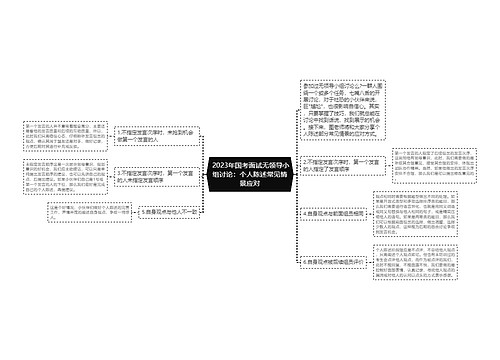  2023年国考面试无领导小组讨论：个人陈述常见情景应对