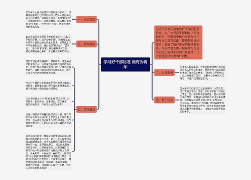 学习好干部标准 做有为青年