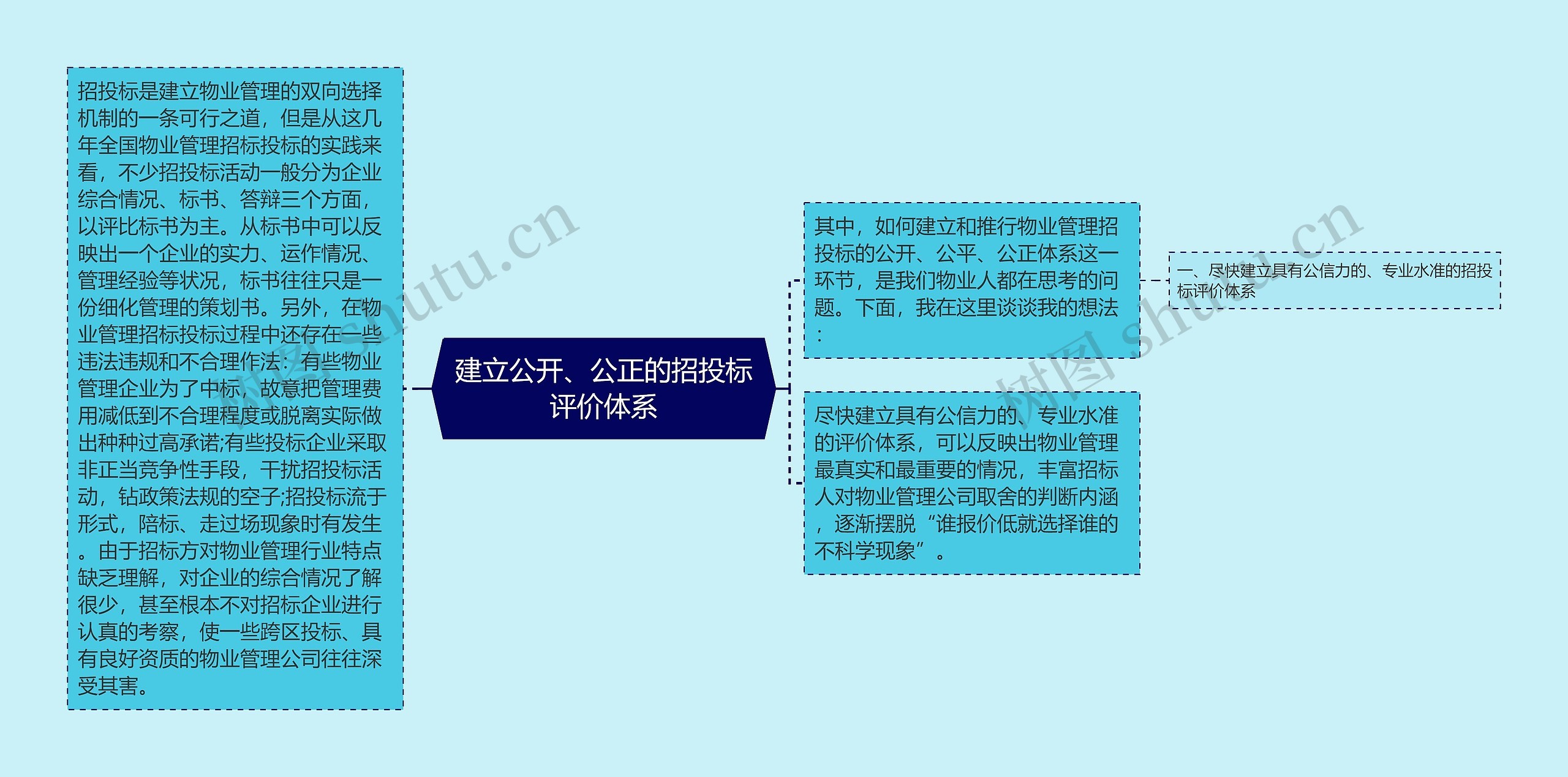 建立公开、公正的招投标评价体系思维导图