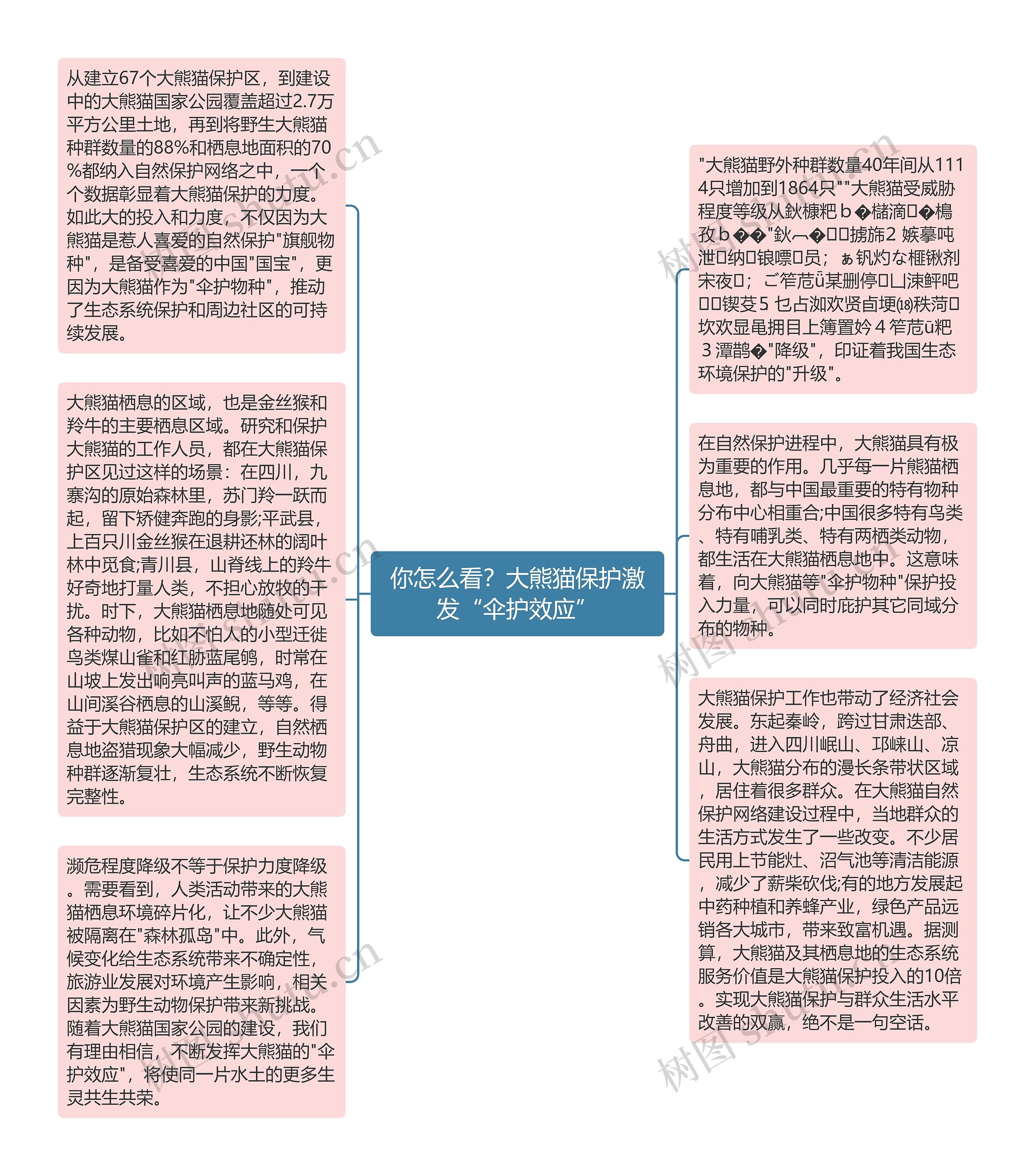 你怎么看？大熊猫保护激发“伞护效应”思维导图