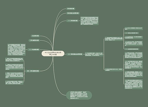 中小企业改革中的劳动保障工作问题