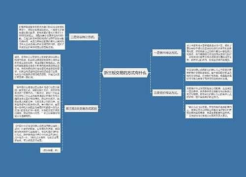 新三板交易的方式有什么
