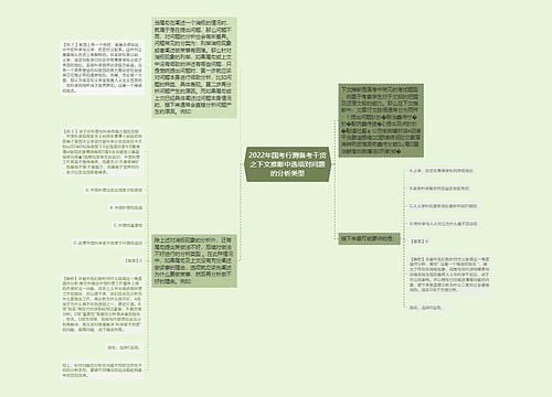 2022年国考行测备考干货之下文推断中选项对问题的分析类型