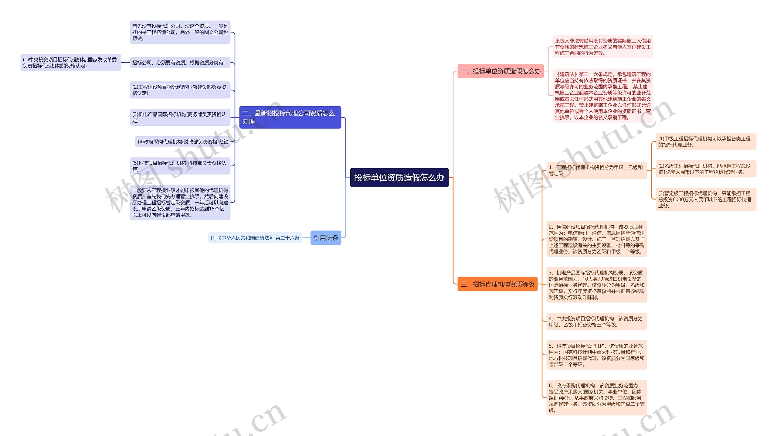 投标单位资质造假怎么办思维导图