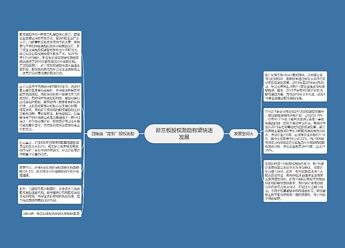 新三板股权激励有望快速发展