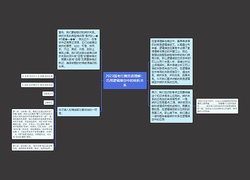 2023国考行测言语理解：巧用逻辑填空中的转折关系