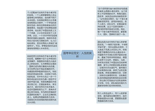 国考申论范文：人生的奖杯