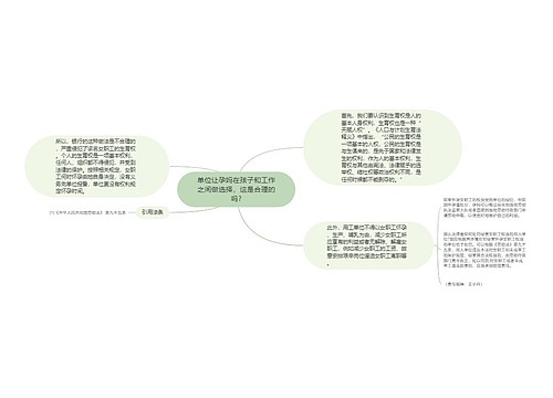 单位让孕妈在孩子和工作之间做选择，这是合理的吗?