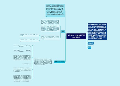 申论备考：比较类题目原来如此简单