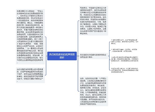 执行时拍卖标的抵押贷款探析