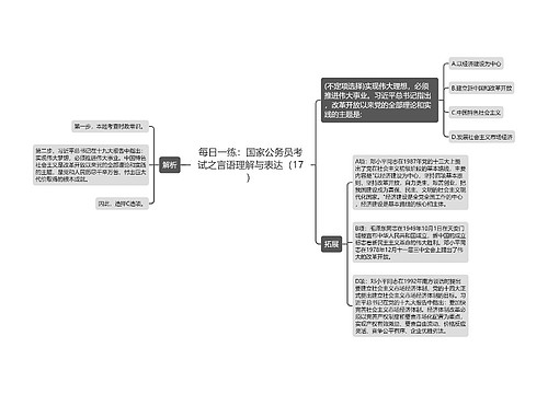 每日一练：国家公务员考试之言语理解与表达（17）