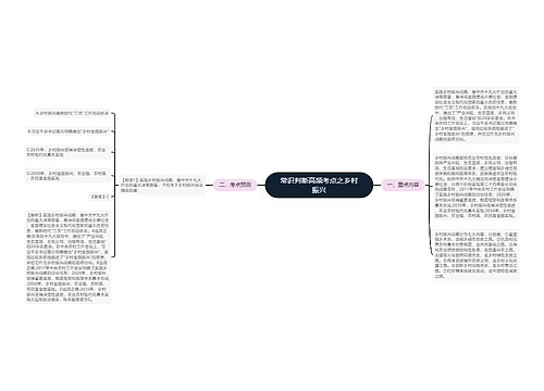 常识判断高频考点之乡村振兴