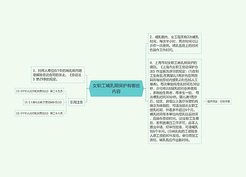 女职工哺乳期保护有哪些内容