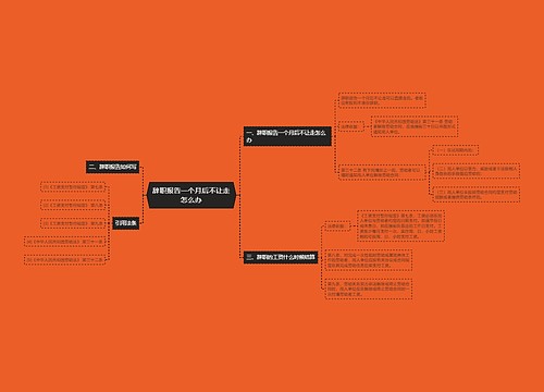 辞职报告一个月后不让走怎么办