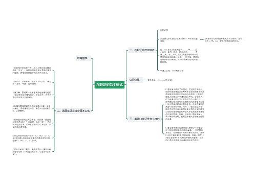 在职证明范本格式