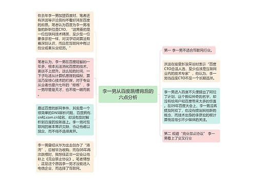 李一男从百度跳槽背后的六点分析