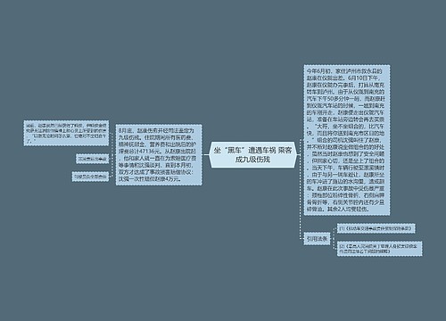 坐“黑车”遭遇车祸 乘客成九级伤残