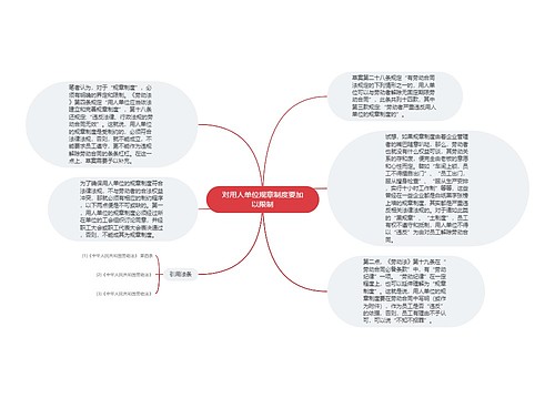 对用人单位规章制度要加以限制