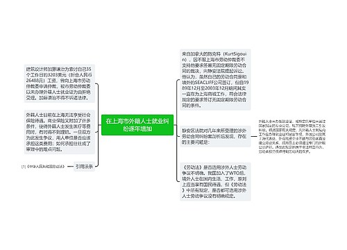 在上海市外籍人士就业纠纷逐年增加