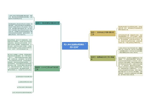 用人单位逃避加班费的“四大歪招”