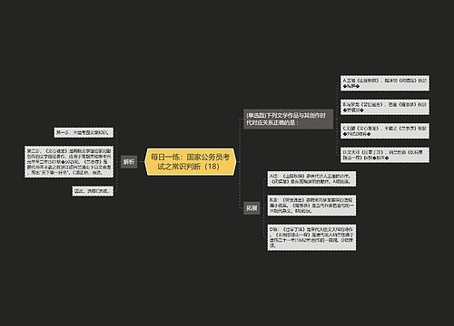 每日一练：国家公务员考试之常识判断（18）