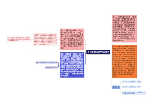 企业规章制度的写作要求