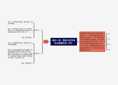 每日一练：国家公务员考试之数量关系（49）