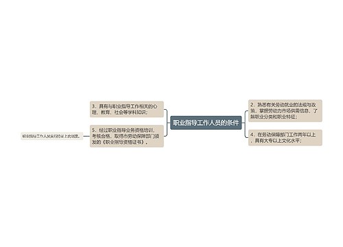 职业指导工作人员的条件