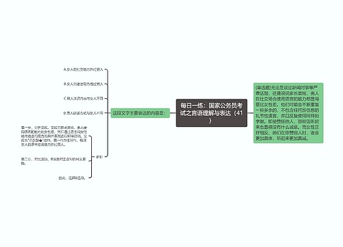 每日一练：国家公务员考试之言语理解与表达（41）