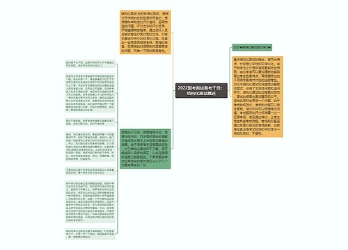 2022国考面试备考干货：结构化面试概述