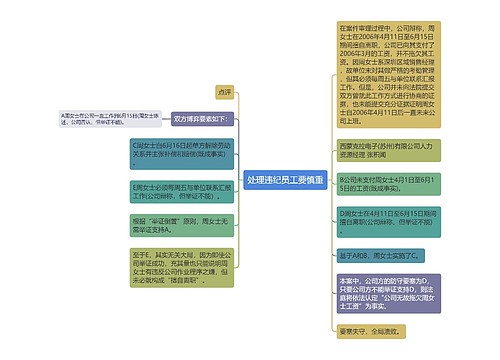 处理违纪员工要慎重