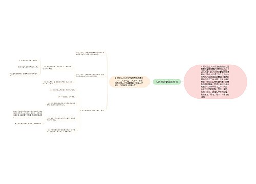 人力资源管理的任务