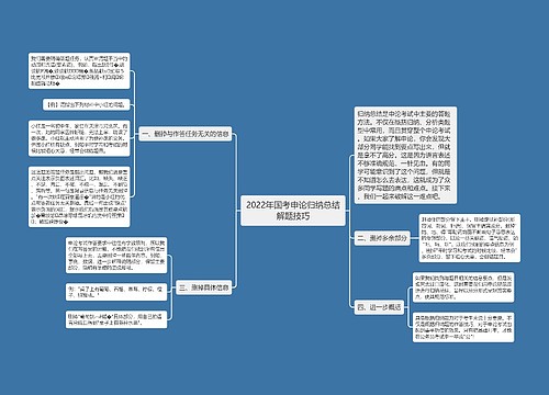 2022年国考申论归纳总结解题技巧