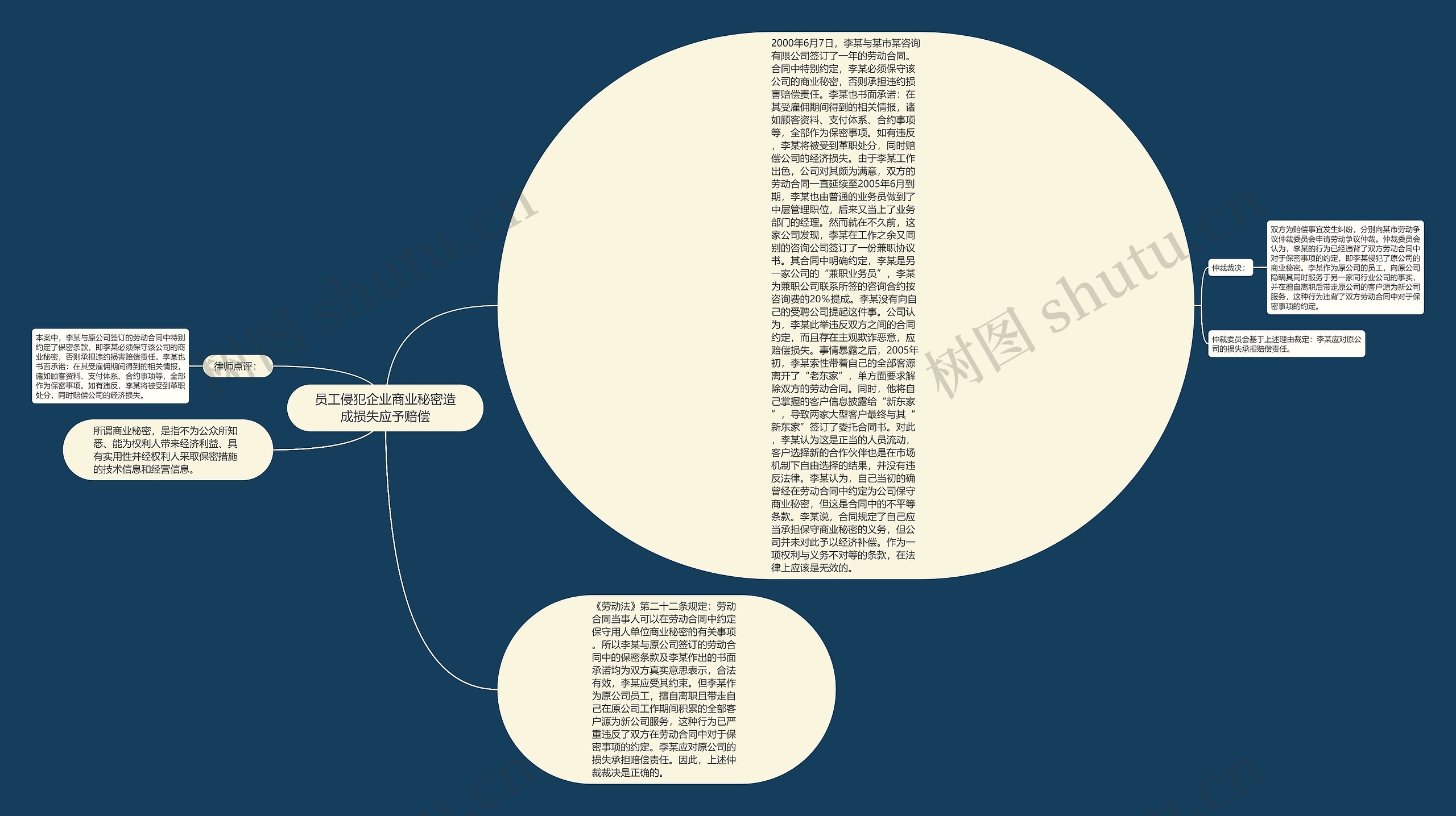 员工侵犯企业商业秘密造成损失应予赔偿思维导图