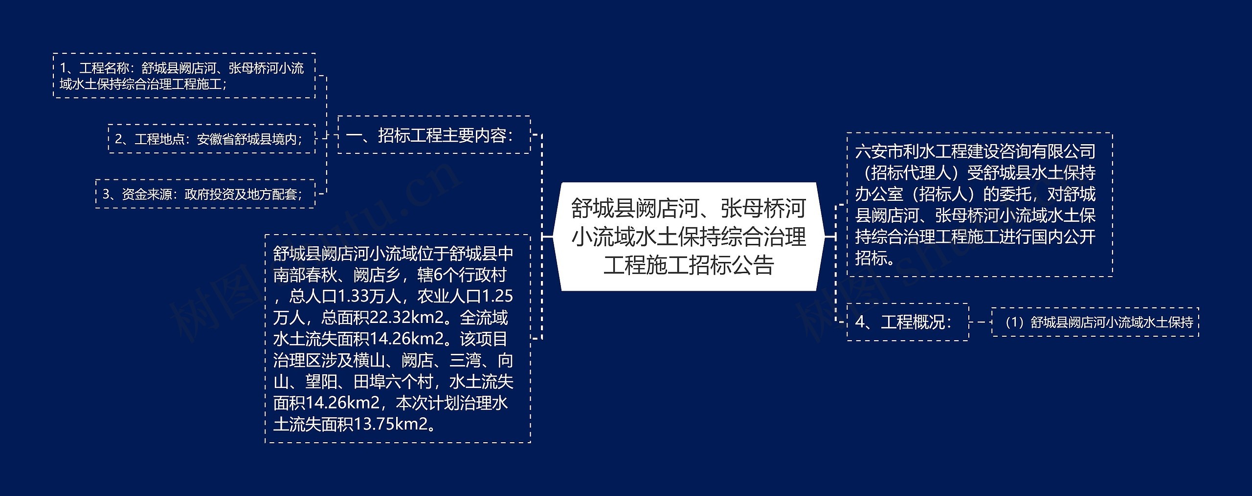 舒城县阙店河、张母桥河小流域水土保持综合治理工程施工招标公告