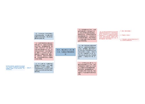 机关、事业单位人员从事个体、私营经济等政策规定