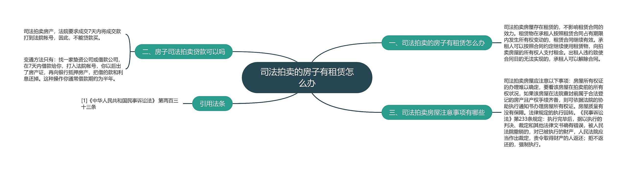 司法拍卖的房子有租赁怎么办思维导图